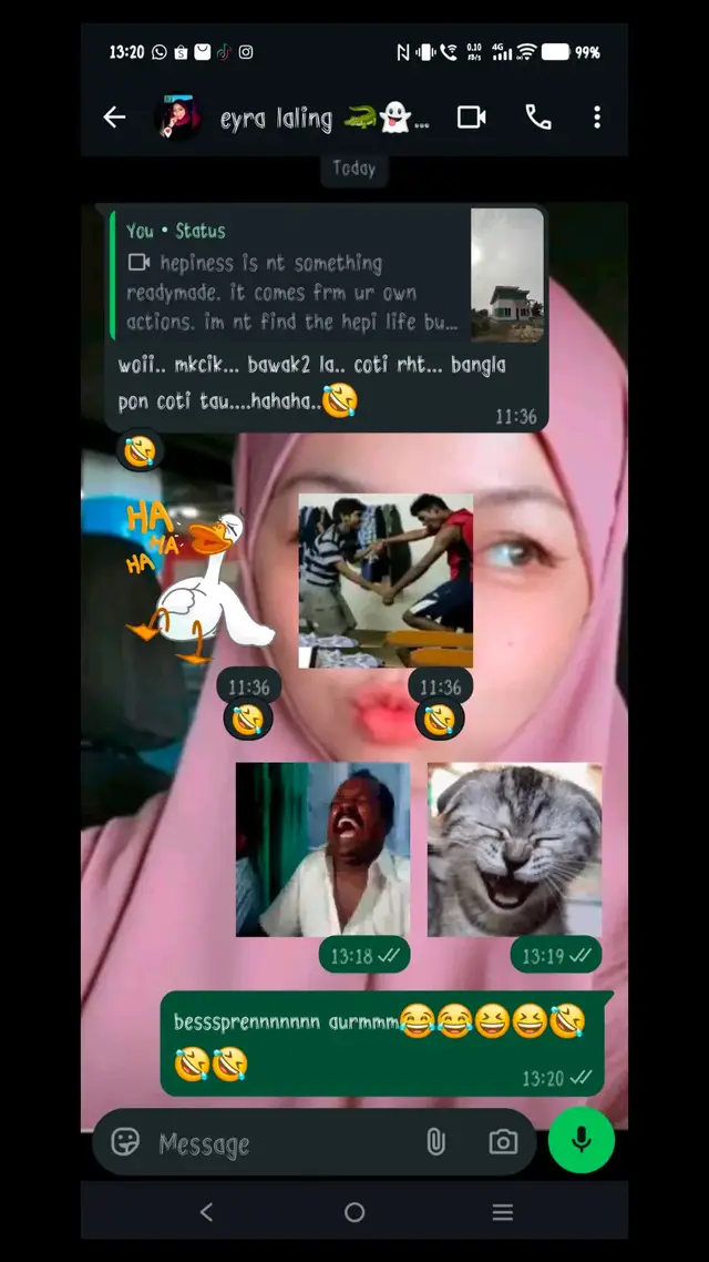 dea da start da membahannn mak ..  tu lom jmpa lg 🤭😆🤣