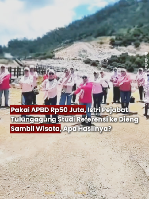 Studi referensi Dharma Wanita Persatuan DWP Tulungagung ke Wonosobo menggunakan APBD Rp50 juta menuai kritik karena diwarnai agenda wisata dan kuliner. Kegiatan pada 19–21 Oktober 2026 itu dinilai perlu dipertanyakan urgensi dan manfaatnya di tengah kebijakan efisiensi anggaran. Ikuti @tugujatimid untuk berita update di Jawa Timur. #tugujatim #tulungagung #apbd