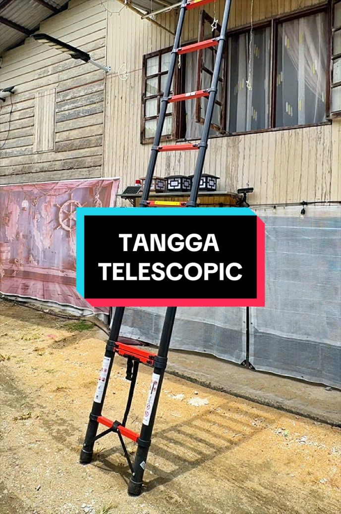 Tangga telescopic mudah dibawa, jimat ruang dan praktikal #TanggaTelescopic #TanggaLipat #TanggaAluminium #PeralatanRumah #TikTokShop