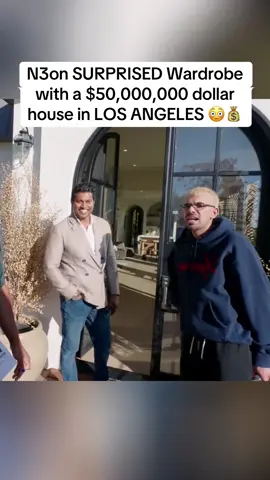 N3on SURPRISED Wardrobe with a $50,000,000 dollar house in LOS ANGELES 😳💰 #n3on #wardrobe 