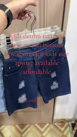 Kids denim tattered shorts for boy kids get yours#goodquality #affordable #getyoursnow✅ 