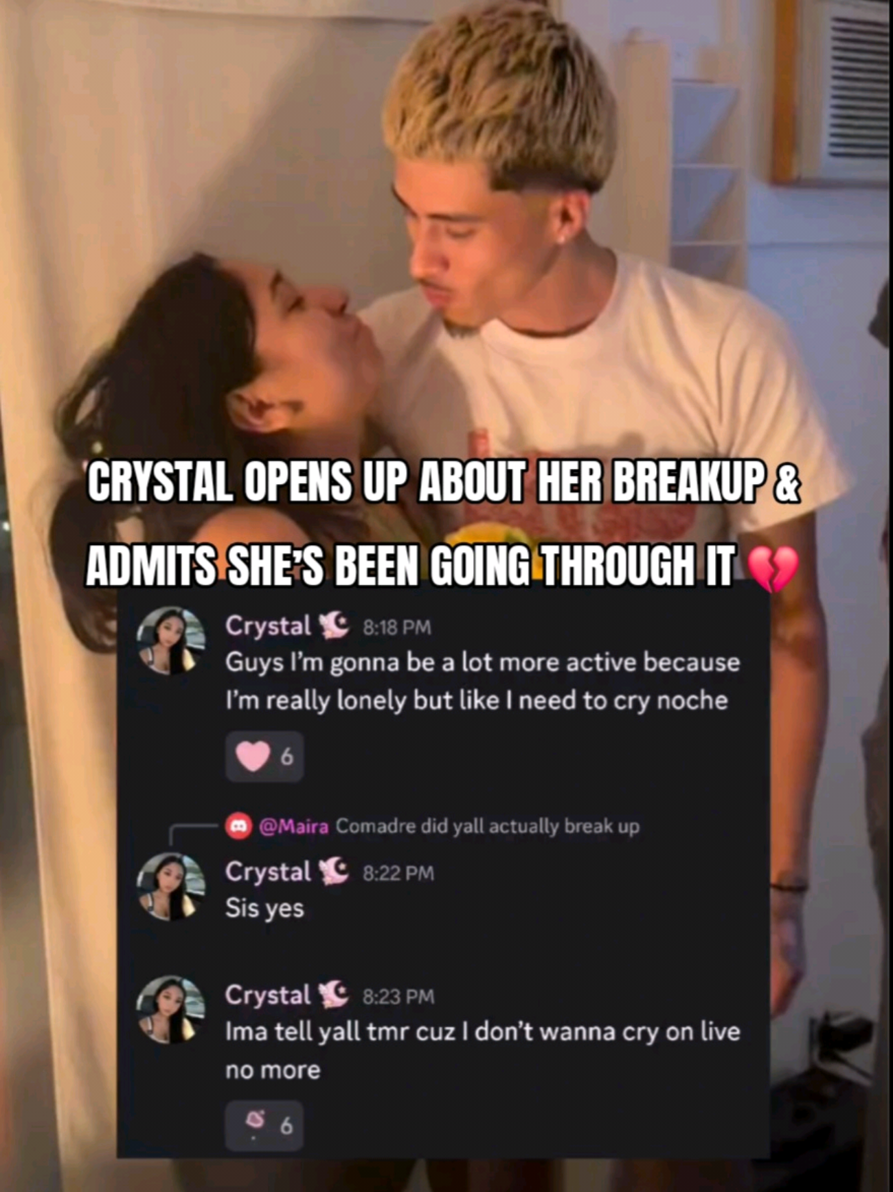 CRYSTAL OPENS UP ABOUT HER BREAKUP WITH 27 #crystalizaguirre #twentyseven #fyp #fypシ゚viral #sad 