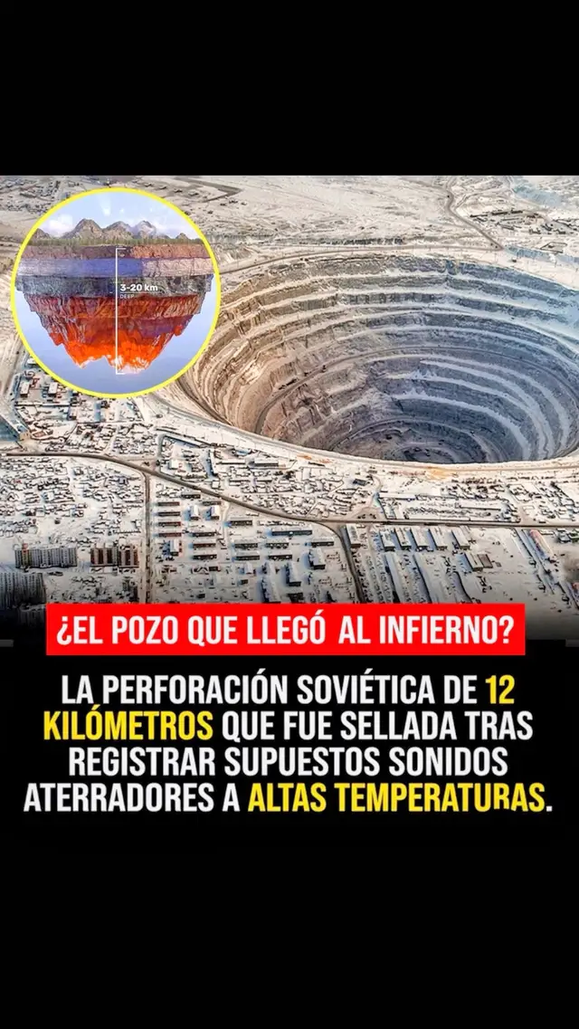La perforación soviética en la península de Kola, una hazaña de la Guerra Fría, alcanzó más de 12 kilómetros de profundidad, con temperaturas de 180 °C. Lo sorprendente ocurrió cuando los científicos bajaron micrófonos térmicos: en lugar de actividad tectónica, captaron frecuencias y sonidos inexplicables, como voces y un murmullo masivo que generó pánico. El calor extremo y esas grabaciones llevaron a cancelar el proyecto y sellar la cavidad. Un experimento que tocó los límites del planeta y cuyas frecuencias la ciencia prefirió silenciar. 🤔 ¿Crees que fueron distorsiones acústicas por la presión, o realmente escucharon algo de otro mundo? Cuéntanos tu opinión. 👇 #PozoDeKola #MisteriosSinResolver #datoscuriosos #FenomenosInexplicables #MundoCurioso 