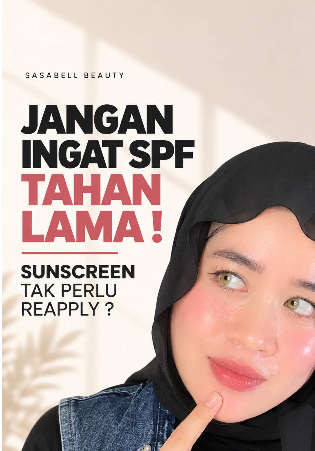 So korang team yg mana ? Yg selalu reapply sunscreen atau selalu lupa nak reapply sunscreen ? 🫢 komen kat bawah ok ! 😘 #GlowingtanpaFoundation #HalalSkincare #SasabellBeauty #SasabellSkincare #SuperbrandAwards 