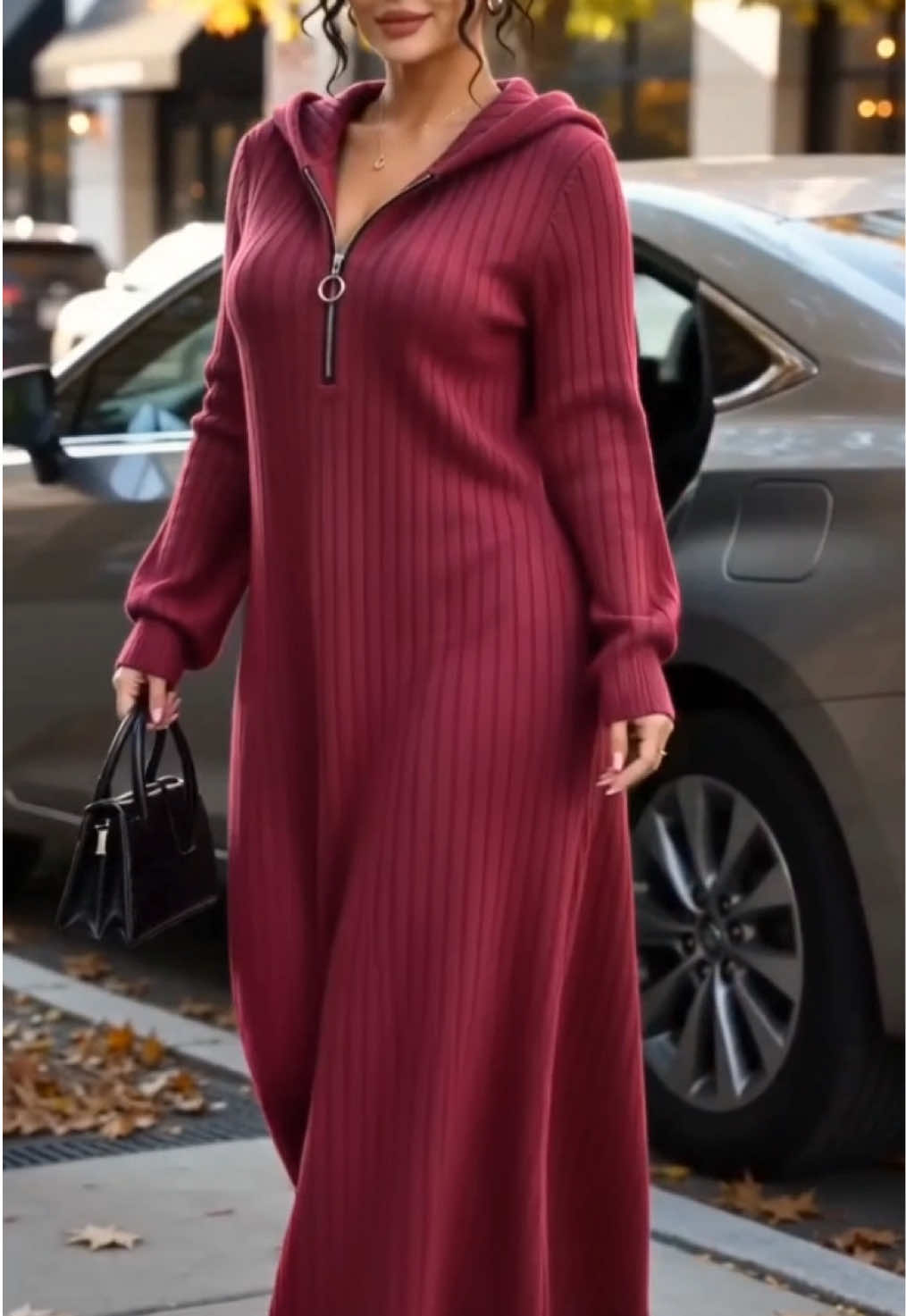 Today free shipping 😍😎Comfy never looked this cute! 💕#plussize #tiktokshopblackfriday #falldealsforyou #longsleeve #dress 