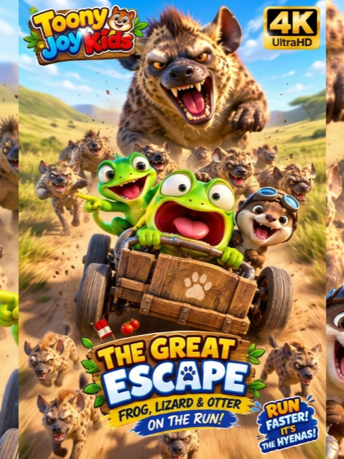 POV: The Animals Have Gone Completely CRAZY! 😂🐸🏍️ Frogs, lizards, otters, and wild hyenas… this adventure is OUT OF CONTROL! 😂💨 Which moment is the funniest? 👇 Follow @ToonyJoyKids for more crazy animal cartoons! #ToonyJoyKids #FunnyAnimals #AnimalTok #FunnyCartoon #3DAnimation #frogtok🐸#CartoonComedy #FunnyVideo