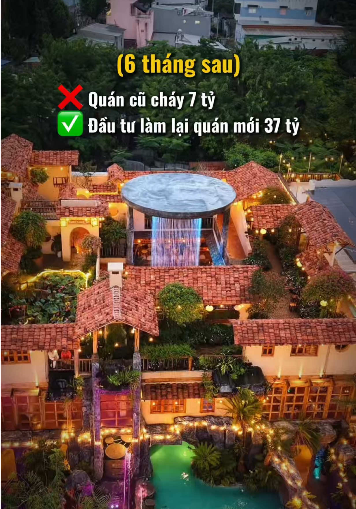Đầu năm cháy tưởng trắng tay… Cuối năm đầu tư làm lại quán mới 37 Tỷ 🤫. #xuhuongtiktok #capcut #thiencanhvien #thiencanhvien2 #cafesaigon 