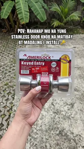 AMERILOCK Stainless Steel Keyed Entry Door Knob AL588 / 587 S/S Rust-Resistant Home Security Lock ⁠#ureynashop #stainlesssteel #doorhardware #homelike #securitylock⁠ 