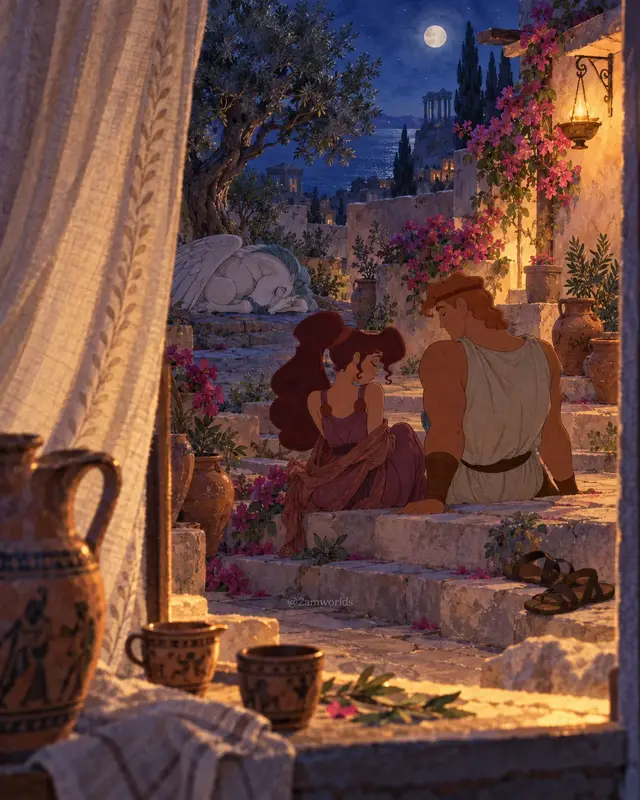 Disney couples Aquarell vibes