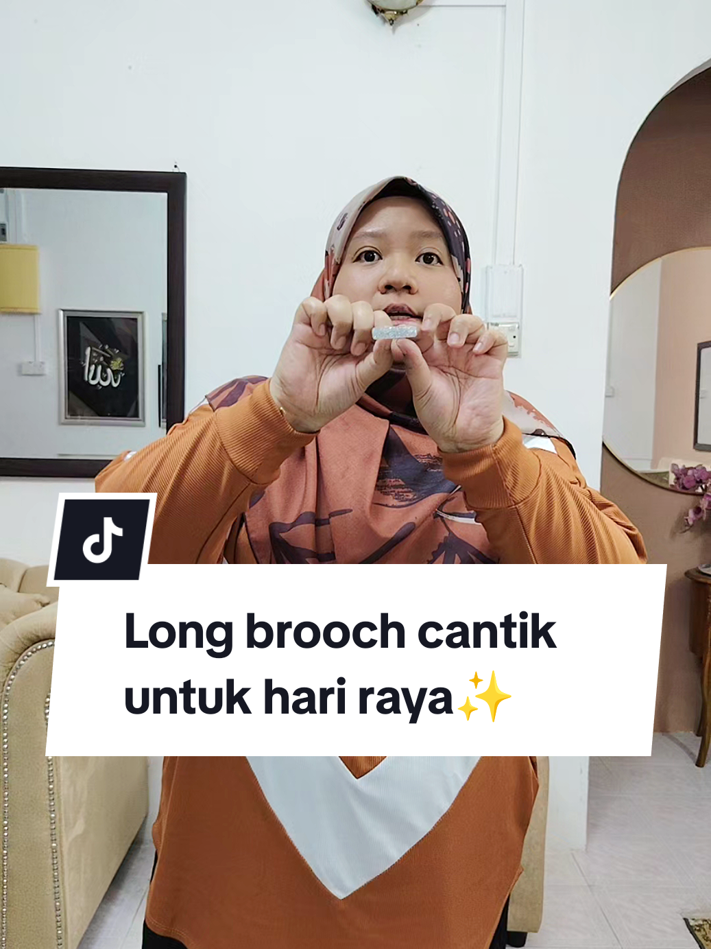 Pakai long brooch ni raya nanti mesti letup! 💥 #kerongsang #brooch #hijab #mistybrooch #broochraya 