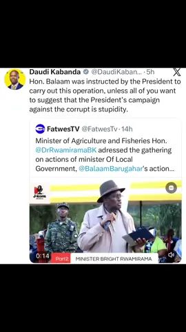 Hon. Balaam was instructed by the President to carry out this operation, unless all of you want to suggest that the President’s campaign against the corrupt is stupidity.#kampala_uganda🇺🇬🇺🇬🤝 #ugandanewsupdates #foryoupage❤️❤️ #kampala_uganda🇺🇬🇺🇬🤝tiktokers #foryoupageofficiall❤️❤️tiktoklover 