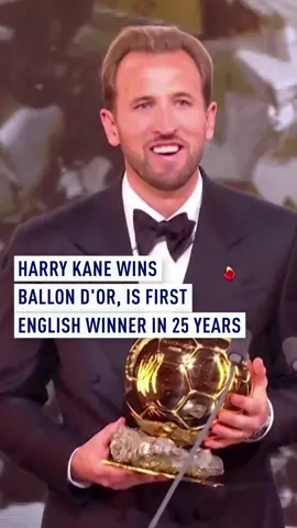 Bayern Munich and England striker Harry Kane has been awarded the Ballon d'Or after a record-breaking season which saw him score 61 goals in 51 games. As captain of the England squad at this year's World Cup, Kane scored six goals and led his team to the semi-finals. Unlike many previous Ballon d'Or winners, whose careers have been built on flair and spectacle, Kane's win is testament to his consistency, intelligence and determination to self-improve. Kane is the first Englishman to win the award in 25 years – Michael Owen won it in 2001 – and only the second in 47 years. Kevin Keegan won it in 1978 and 1979, following compatriots Bobby Charlton (1966) and Stanley Matthews (1956, the award's first year). #ballondor #harrykane #football #bayernmunich #england