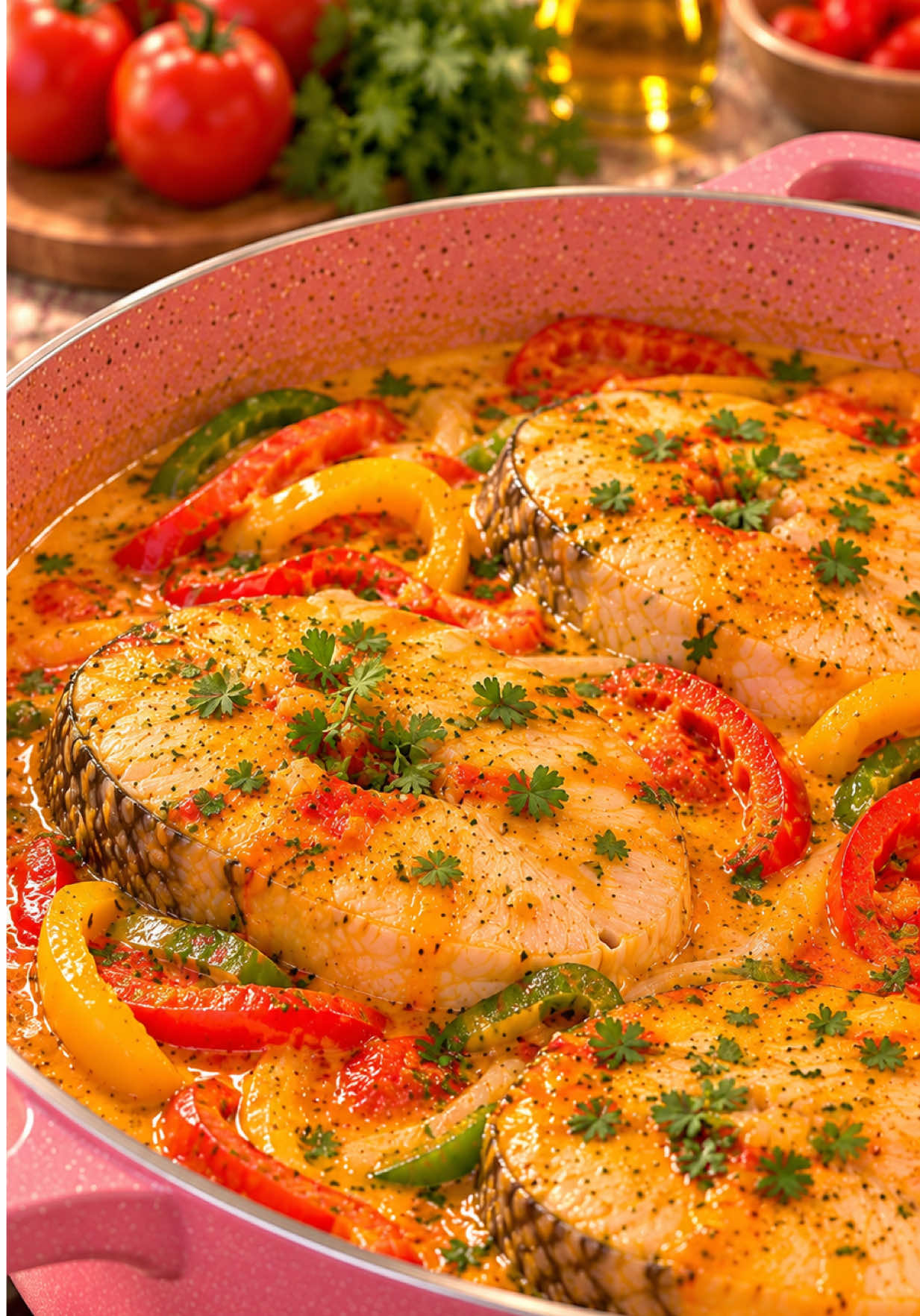 Moqueca de peixe cremosa, bem temperada 🐟🥥 #moquecadepeixe #moquecabaiana #receitafacil #comidacaseira #tiktokbrasil 