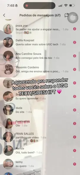 Se algum dia eu demorar pra te responder, me desculpa! São muitas mensagens! Posso demorar, mas pode ter certeza que eu vou responder, aqui ninguém fica sem resposta 💗 #sideshift 