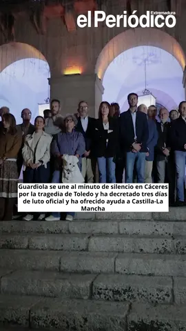 Guardiola se une al minuto de silencio en Cáceres por la tragedia de Toledo: 