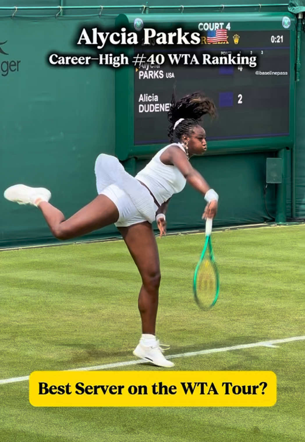 Alycia Parks 🇺🇸 arguably the best server in Women’s tennis is making a late year run at the Tokyo Open WTA 500 🇯🇵! Can she go all the way and take the title? 🏆 With a career-high of No.40 WTA, can Parks break into the Top 25 this year? With the ability to hit a 129 mph serve, adding another element to her game can make her one of the most dangerous players in the world! 🌎  Follow @baselinepass for views & ACCESS you can’t get on TV! 🤳🏼📺 #japanopen #japan #wta #tennis #tennisplayer @Alycia Parks @Wilson Tennis @WTA 