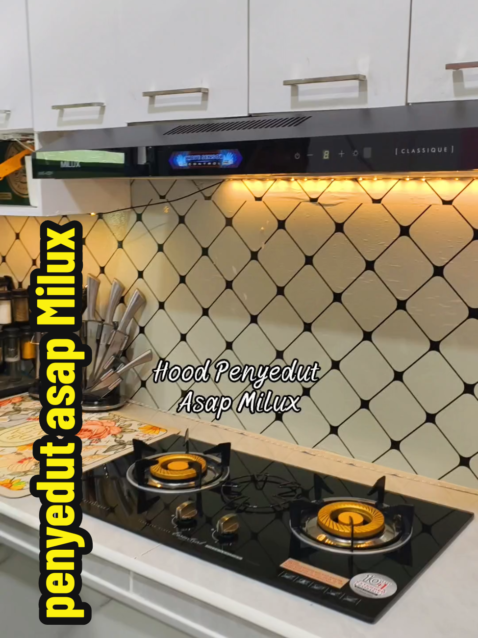 Replying to @ann_8807 bunyi hood sedut asap ni tak kiat sangat . macam biasa je. yg Milux best sebab dia guna sensor.  #penyedutasap #kitchenhood #hooddapur #milux 
