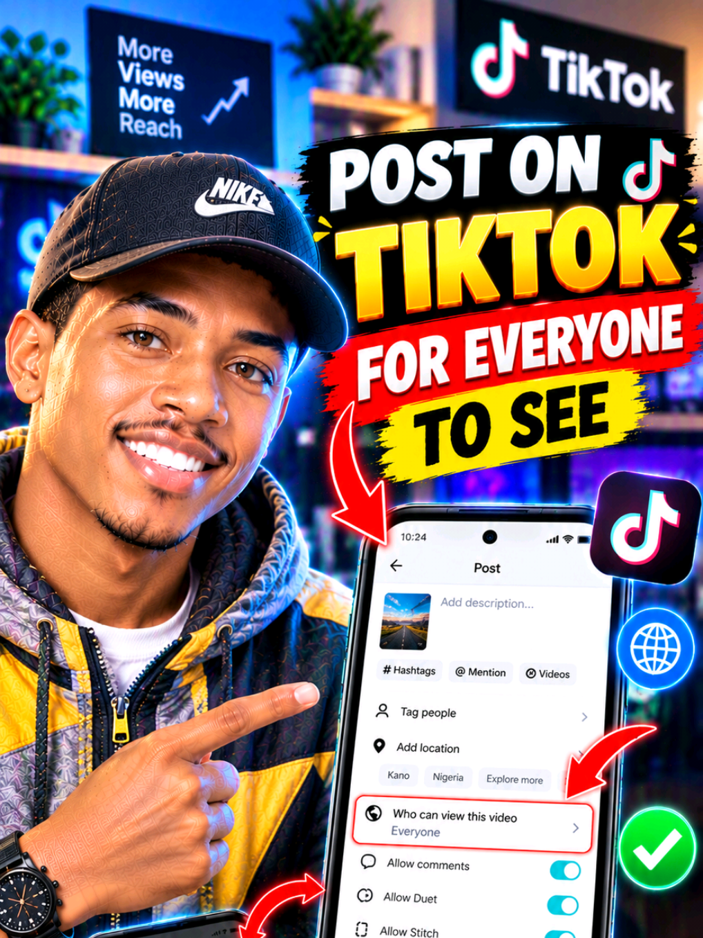 Replying to @mrfulanisokoto1  Yadda zakayi posting a TikTok kowa da kowa ya gani!