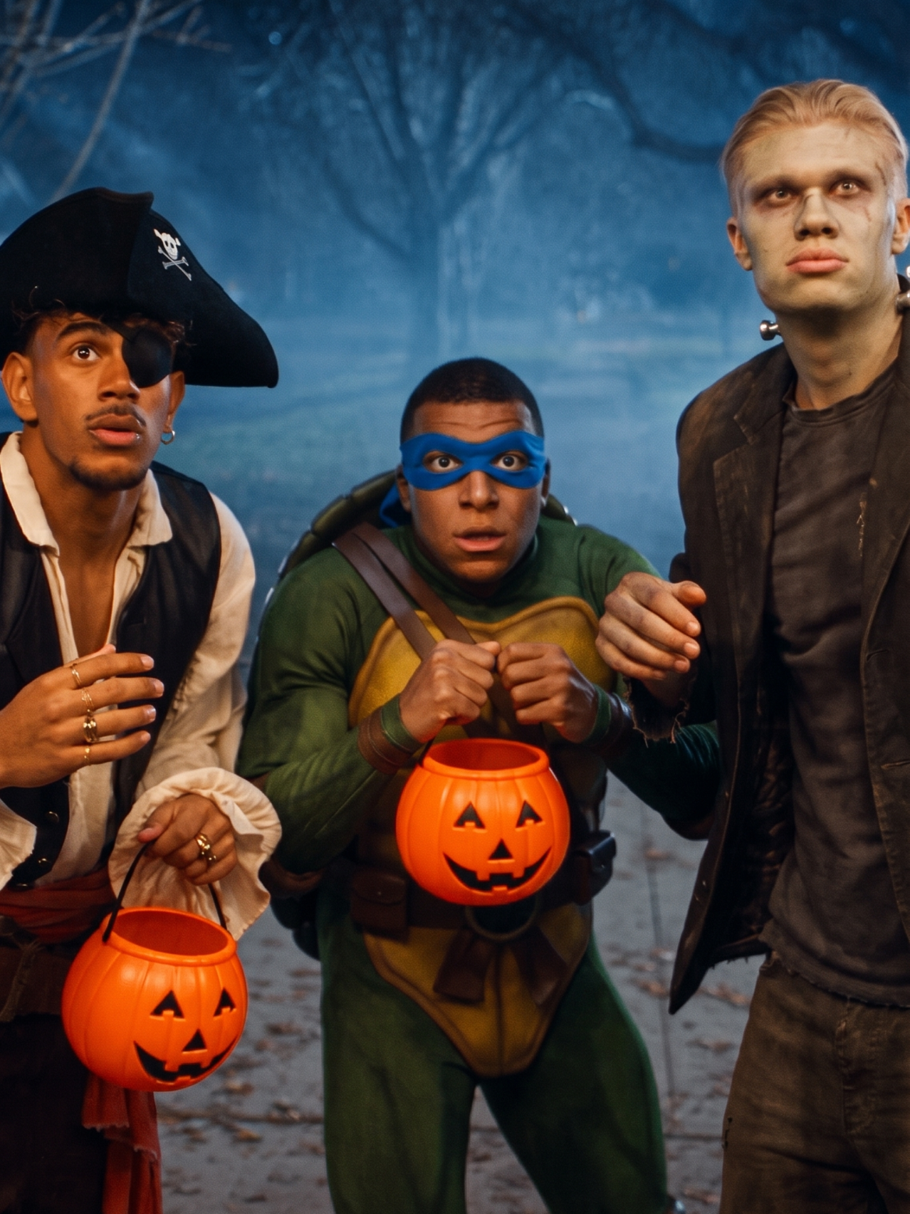 Halloween night GONE WRONG! 🎃😂🦇 Mbappé, Haaland and Lamine Yamal go trick-or-treating on Halloween… but they make ONE BIG MISTAKE: stealing candy from ZLATAN IBRAHIMOVIĆ! 💀🍬 🥷 Mbappé as a Ninja Turtle. 🏴‍☠️ Lamine Yamal as a Pirate. 🧟 Haaland as Frankenstein. 🧛 Zlatan Ibrahimović as Dracula. What starts as a fun Halloween night turns into a hilarious football Halloween nightmare! 😂 Haaland just wants more candy, Mbappé and Yamal are trying to survive, and Zlatan has only ONE RULE: NOBODY STEALS FROM ZLATAN! 😭🔥 From crazy pumpkin disguises to a giant Haaland ghost, this might be the funniest trick-or-treating adventure in football history! 🎃 HAPPY HALLOWEEN, FOOTBALL FANS! ⚽👻 👇 WHO HAD THE BEST HALLOWEEN COSTUME? Mbappé, Haaland, Yamal or Zlatan? #Mbappe #LamineYamal #Haaland #Football #halloween 
