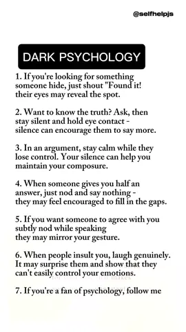 Dark psychology #life #liferules #selfhelp #fyp #viral